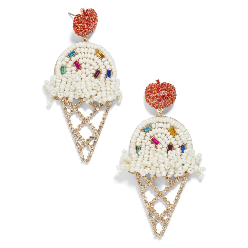 BaubleBar Vanilla Ice Cream Cone Earrings